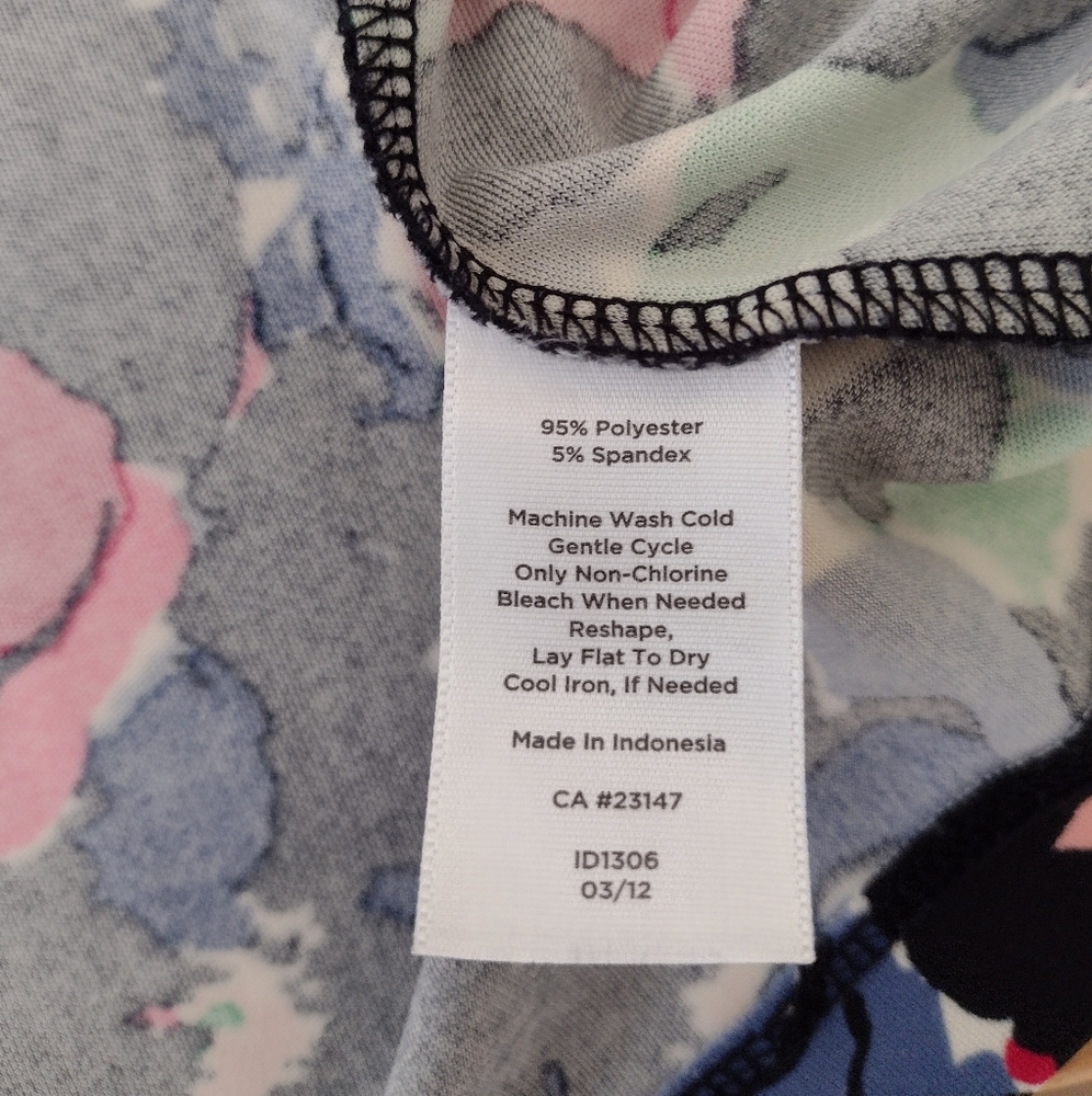 Talbots Black Multi Colored Print Midi Sheath Dre… - image 8